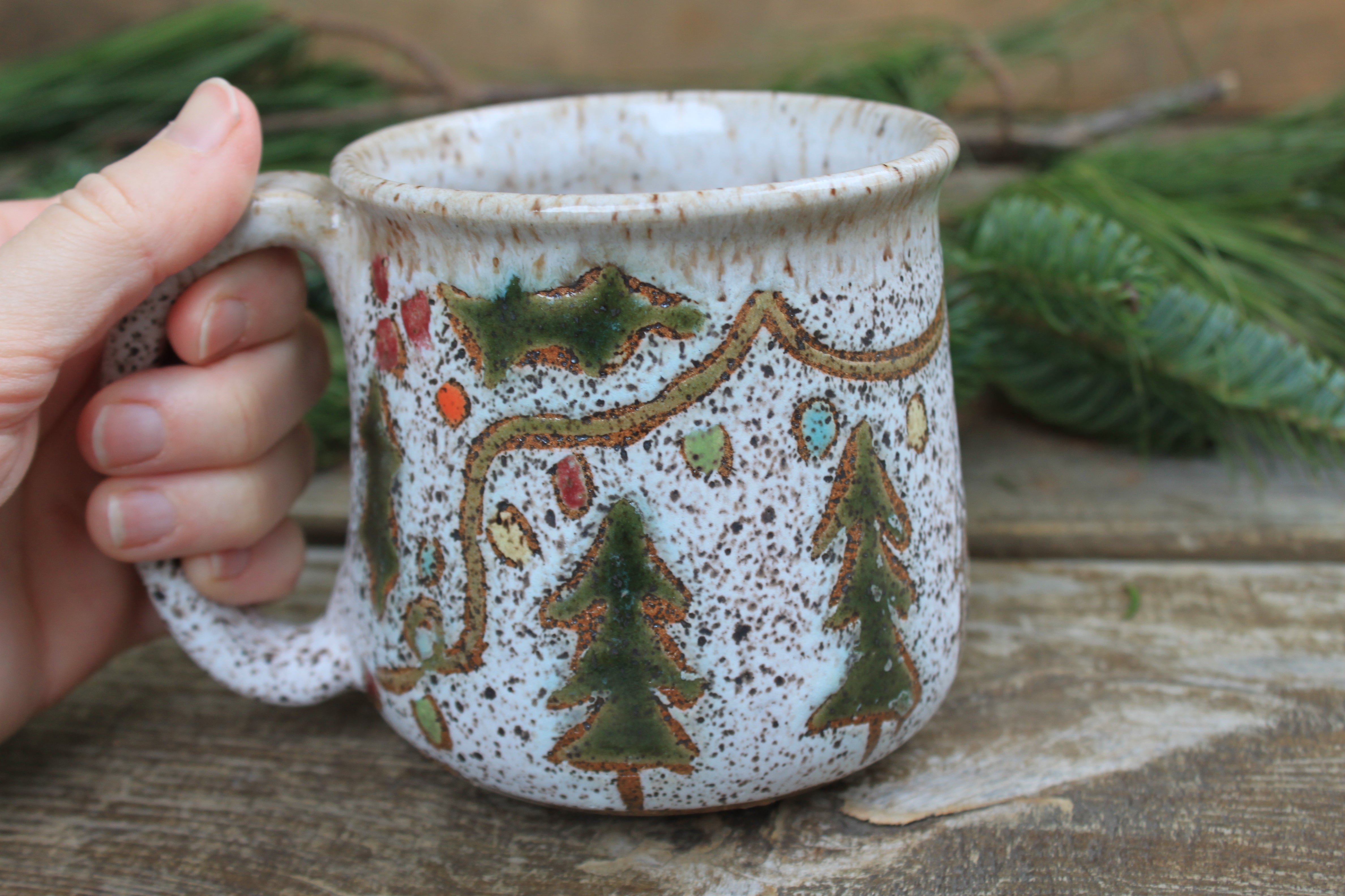 Festive Cabin in Evergreen Grove Mug, 19 oz