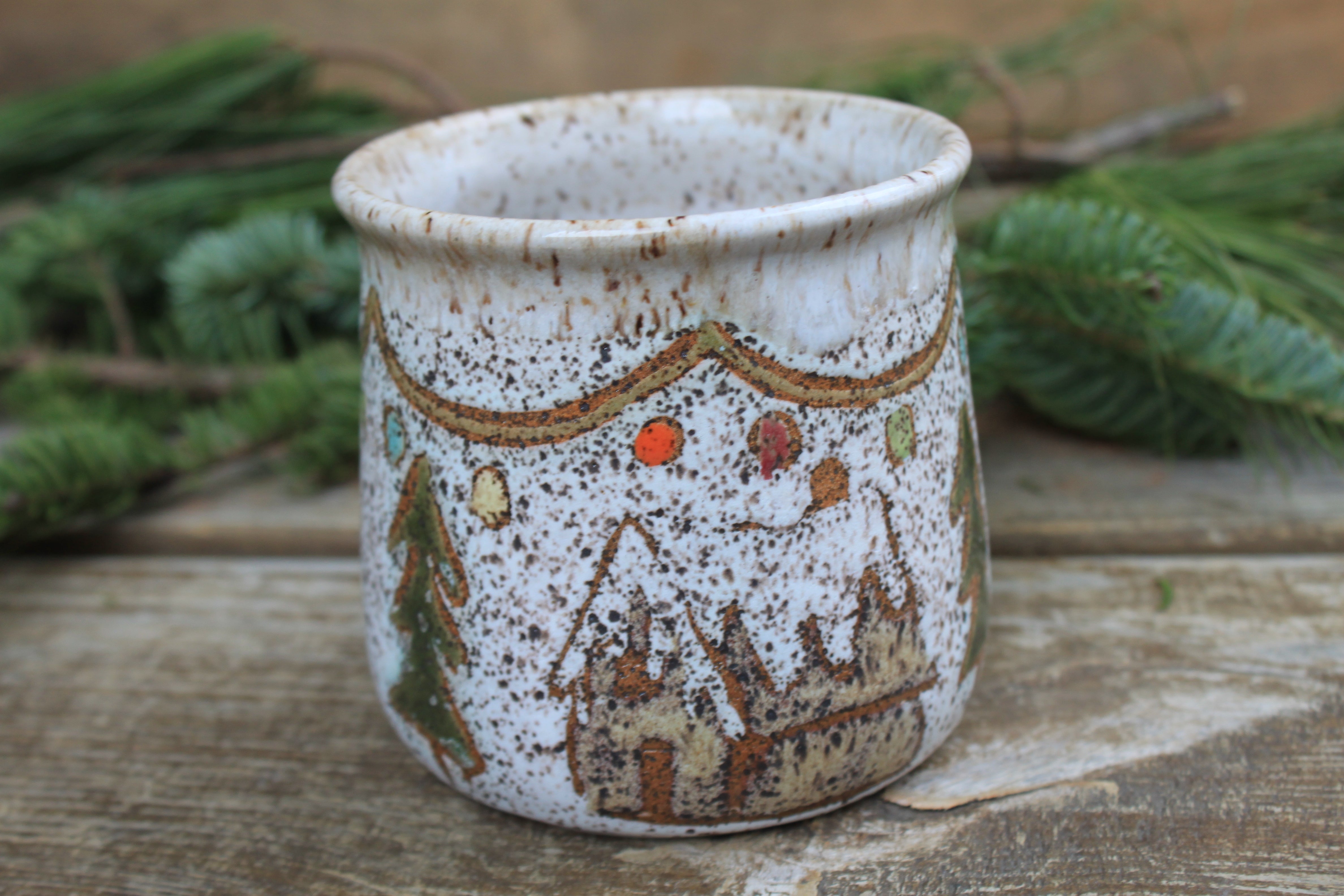Festive Cabin in Evergreen Grove Mug, 19 oz