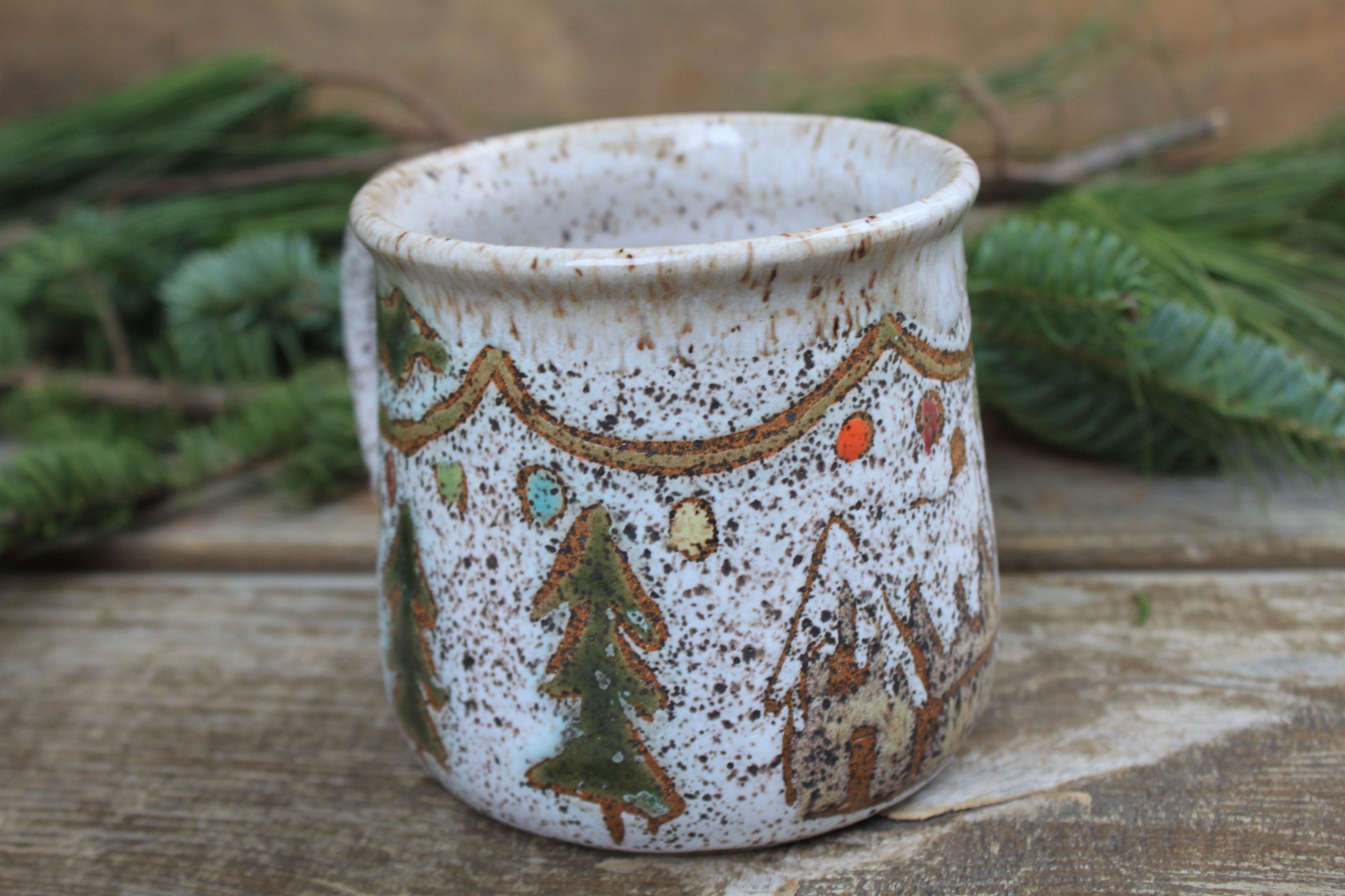 Festive Cabin in Evergreen Grove Mug, 19 oz