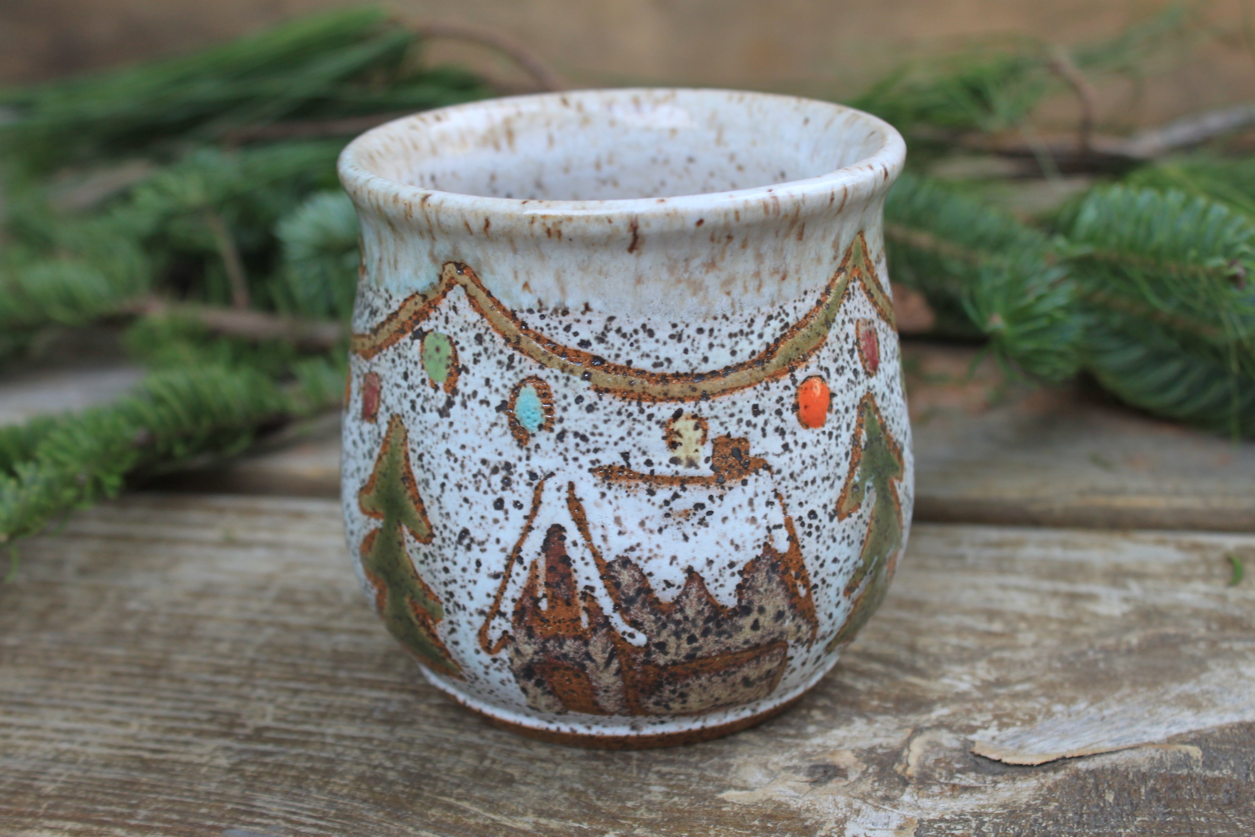 Festive Cabin in Evergreen Grove Mug, 16 oz