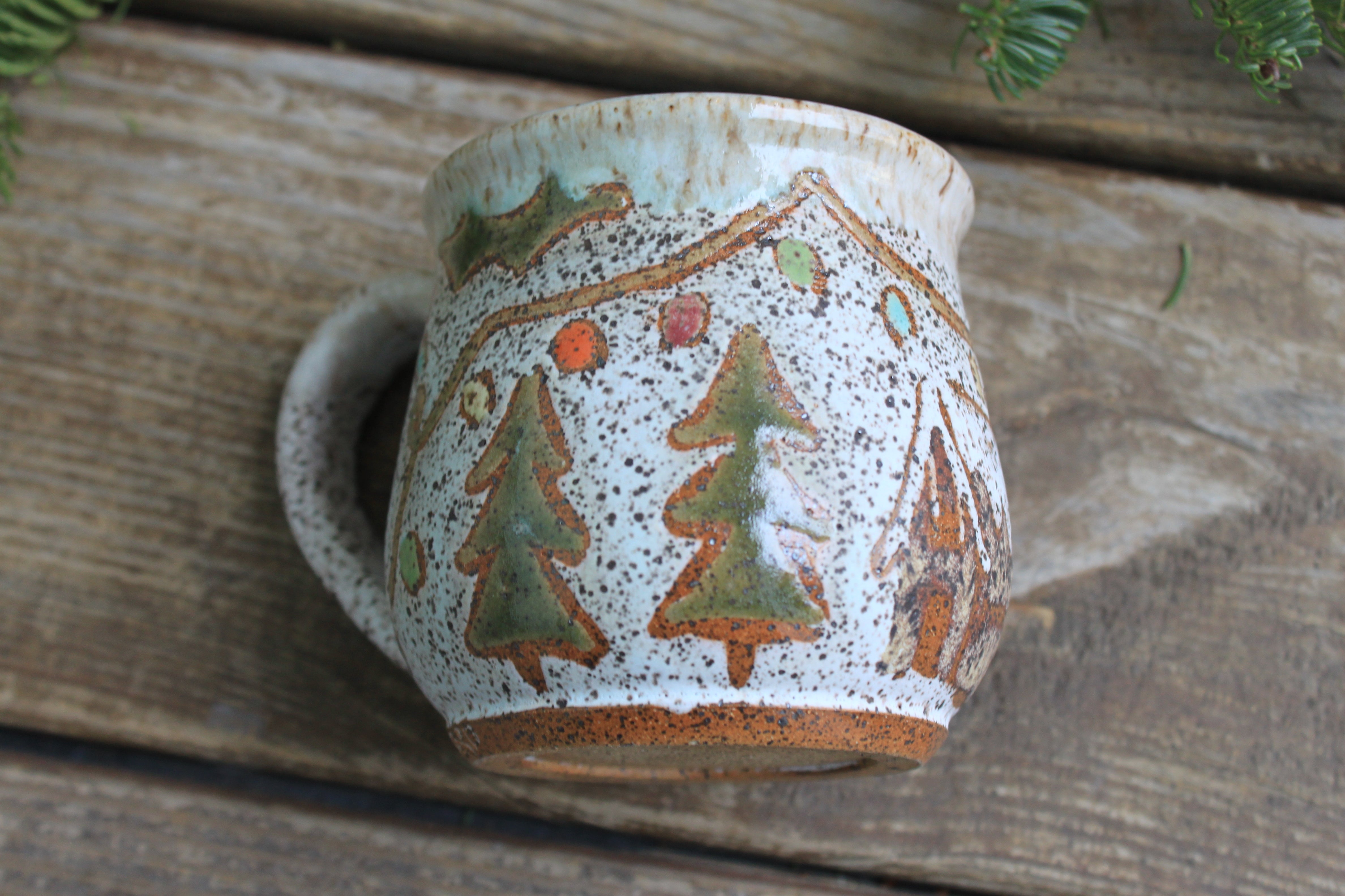 Festive Cabin in Evergreen Grove Mug, 16 oz