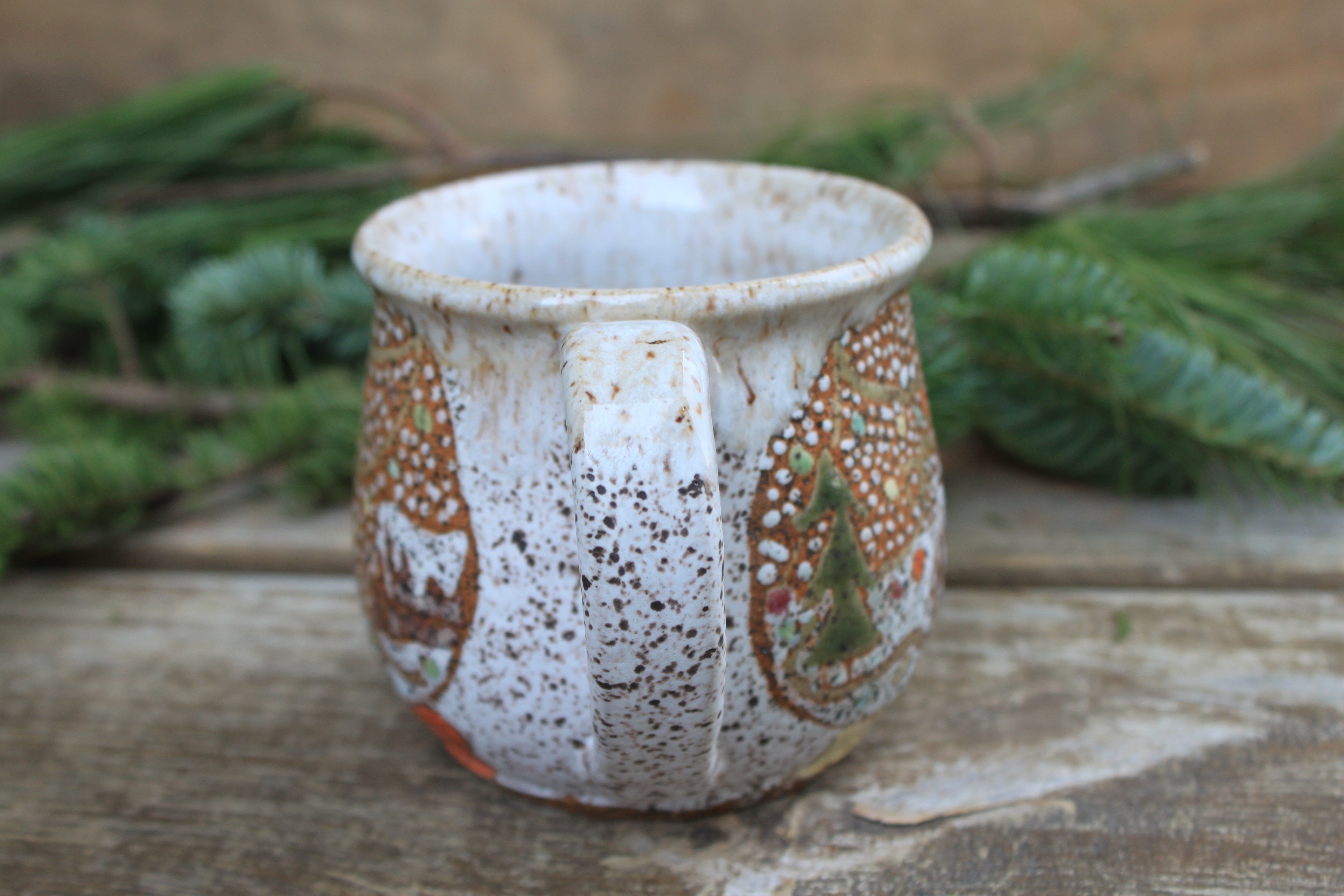 Festive Cabin Snow Globe Dreams Mug, 16 oz