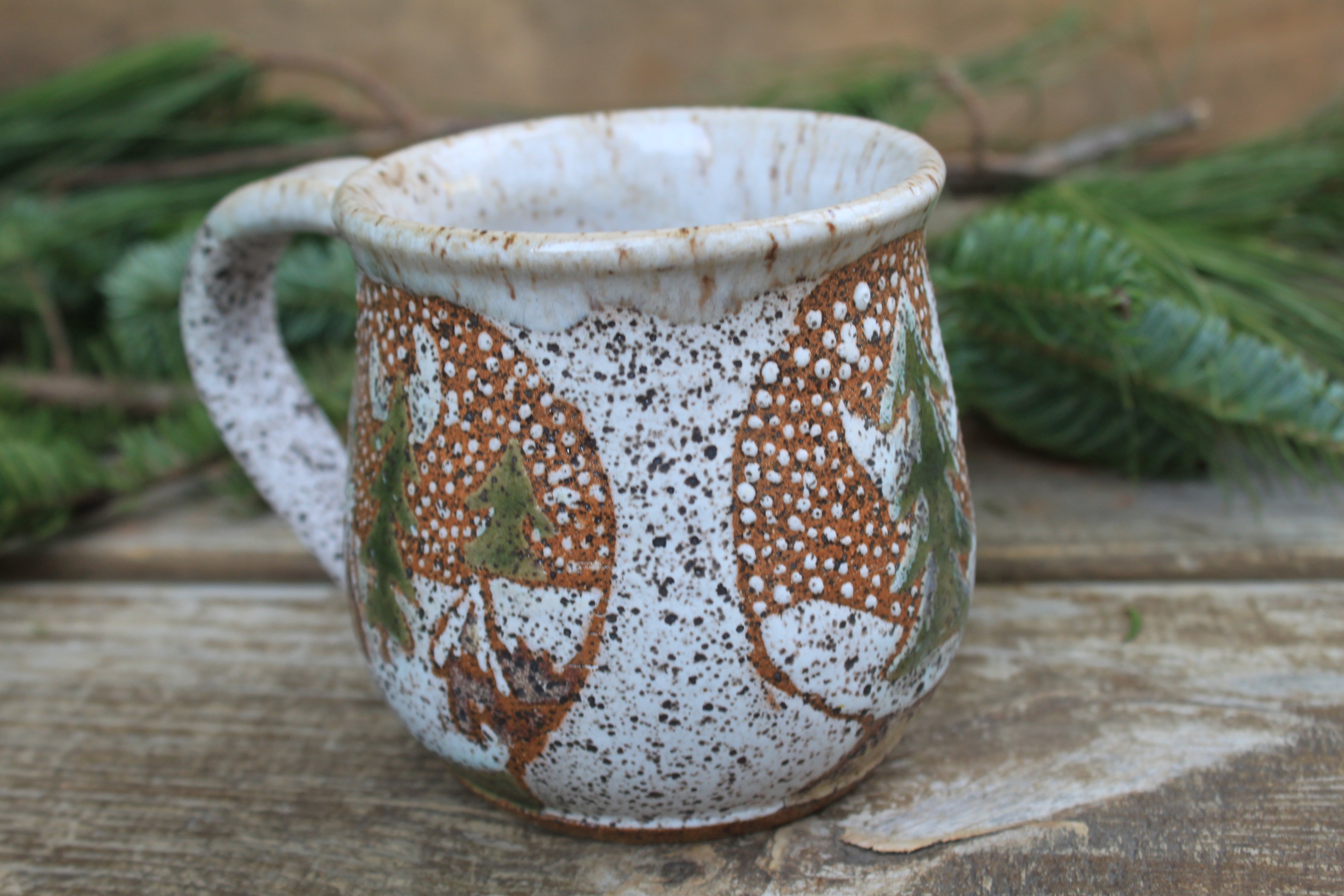 Evergreen Dreams Snow Globe Mug, 15 oz