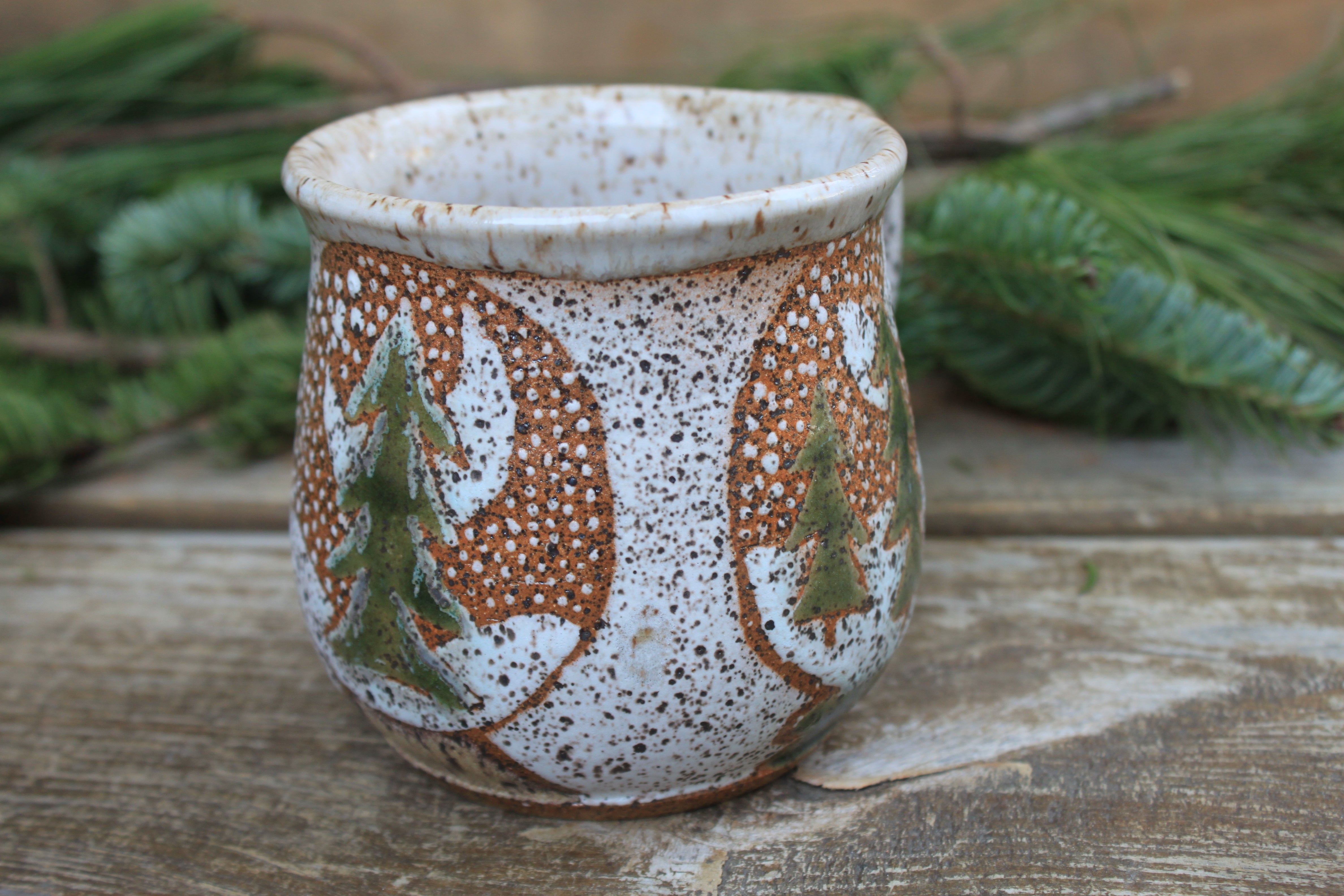 Evergreen Dreams Snow Globe Mug, 15 oz