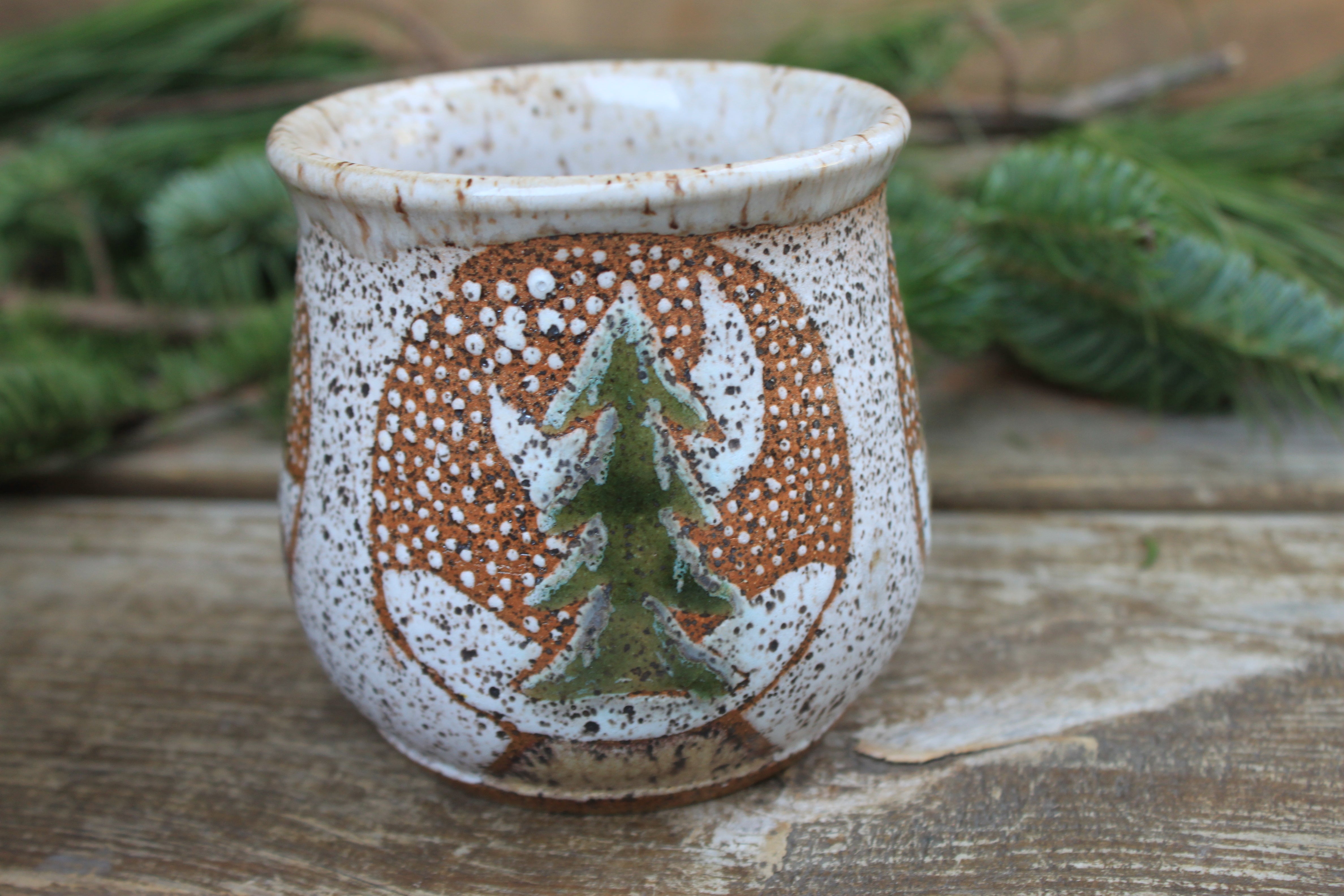 Evergreen Dreams Snow Globe Mug, 15 oz