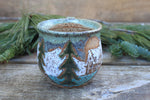 Load image into Gallery viewer, Snowy Cabin, Evergreens and Glacial Lakes Mug, 15 oz
