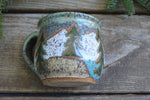 Load image into Gallery viewer, Snowy Cabin, Evergreens and Glacial Lakes Mug, 15 oz
