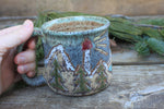Load image into Gallery viewer, Coastal Cliffs Snow Day Mug, 16 oz
