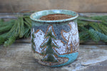 Load image into Gallery viewer, Snowy Cabin, Evergreens and Rolling River Mug, 19 oz

