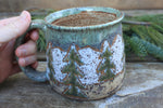 Load image into Gallery viewer, Snowy Cabin, Evergreens and Rolling River Mug, 19 oz
