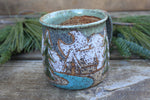 Load image into Gallery viewer, Snowy Cabin, Evergreens and Rolling River Mug, 19 oz
