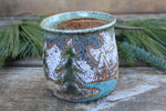Load image into Gallery viewer, Snowy Cabin, Evergreens and Rolling River Mug, 19 oz
