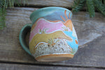 Load image into Gallery viewer, Beachy Sand Dune Sunset Carved Mug, 16 oz
