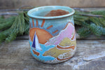 Load image into Gallery viewer, Beachy Sand Dune Sunset Carved Mug, 17 oz
