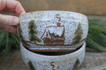 Load image into Gallery viewer, Evergreen and Snowy Cabin Bowls - sold separately
