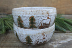 Load image into Gallery viewer, Evergreen and Snowy Cabin Bowls - sold separately
