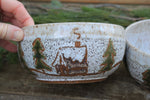 Load image into Gallery viewer, Evergreen and Snowy Cabin Bowls - sold separately
