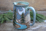 Load image into Gallery viewer, Birch Trees and Evergreens Pitcher, 48 oz
