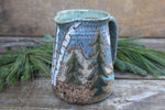 Load image into Gallery viewer, Birch Trees and Evergreens Pitcher, 48 oz
