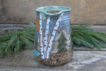 Load image into Gallery viewer, Birch Trees and Evergreens Pitcher, 48 oz
