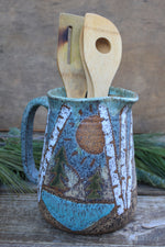 Load image into Gallery viewer, Birch Trees and Evergreens Pitcher, 48 oz
