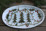 Load image into Gallery viewer, Holly Jolly Evergreen and Twinkle Light Platter
