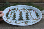 Load image into Gallery viewer, Holly Jolly Evergreen and Twinkle Light Platter
