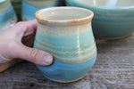 Load image into Gallery viewer, Thumbprint Cup - Ocean Horizon, 14 oz
