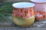 Load image into Gallery viewer, Thumbprint Cup, Honey Gold and Coral Blush, 13 oz
