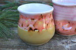 Load image into Gallery viewer, Thumbprint Cup, Honey Gold and Coral Blush, 13 oz
