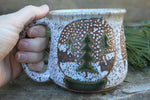 Load image into Gallery viewer, Evergreen Dreams Snow Globe Mug, 18 oz
