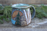 Load image into Gallery viewer, Birch Trees and Evergreen Days Mug, 17 oz
