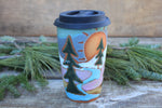 Load image into Gallery viewer, Evergreen Dreams Handled Travel Mug, 19 oz
