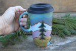 Load image into Gallery viewer, Evergreen Dreams Handled Travel Mug, 19 oz

