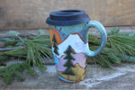 Load image into Gallery viewer, Evergreen Dreams Handled Travel Mug, 19 oz
