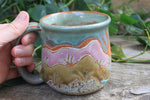 Load image into Gallery viewer, Beachy Sand Dune Sunset and Sailboat Mug, 16 oz
