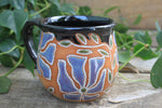 Load image into Gallery viewer, Retro Flower Power Carved Mug, 18 oz
