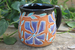 Load image into Gallery viewer, Retro Flower Power Carved Mug, 18 oz
