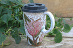 Load image into Gallery viewer, Magnolia Bloom Love Handled Travel Mug, 18 oz
