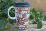 Load image into Gallery viewer, Cherry Blossom Handled Travel Mug, 18 oz
