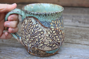 Camping in Fall Foliage Nights Carved Mug, 21 oz