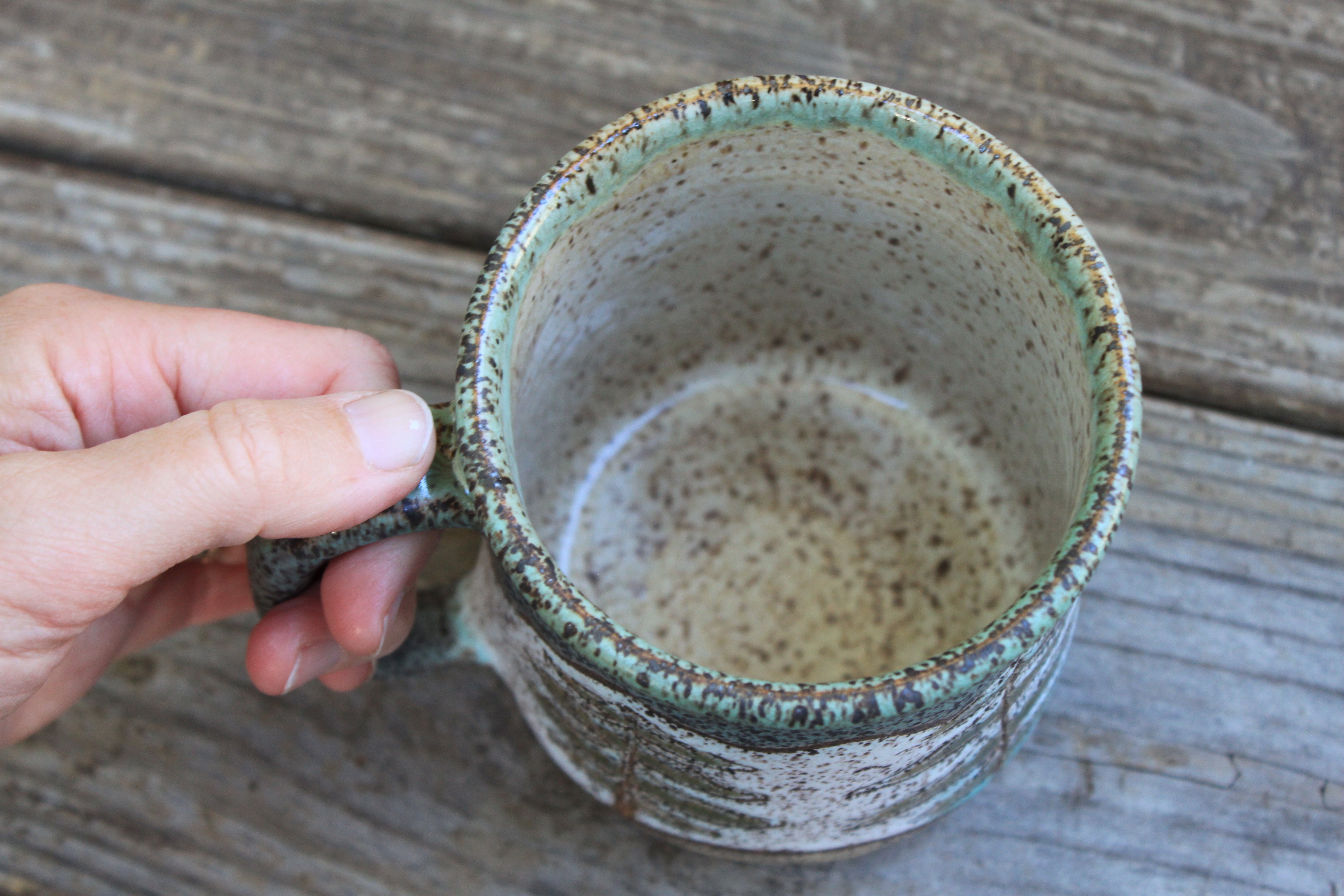 Snowy Cabin Forest Nights Mug, 20 oz