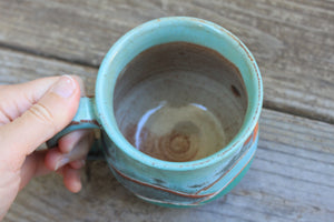 Wavy Ocean Days Carved Mug, 17 oz