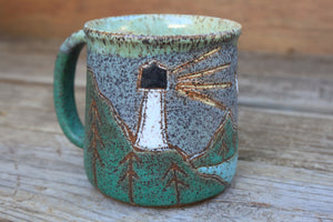 Acadia National Park Coastal Views Carved Mug, 18 oz