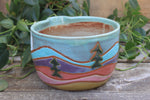 Load image into Gallery viewer, Rainbow Fields and Evergreen Dreams Mixing Bowl
