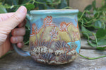 Load image into Gallery viewer, Beachy Sand Dune Sunset and Sailboat Mug, 18 oz
