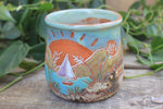 Load image into Gallery viewer, Beachy Sand Dune Sunset and Sailboat Mug, 18 oz
