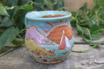 Load image into Gallery viewer, Beachy Sand Dune Sunset and Sailboat Mug, 14 oz
