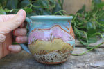 Load image into Gallery viewer, Beachy Sand Dune Sunset and Sailboat Mug, 14 oz
