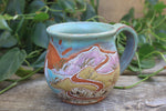 Load image into Gallery viewer, Beachy Sand Dune Sunset and Sailboat Mug, 14 oz
